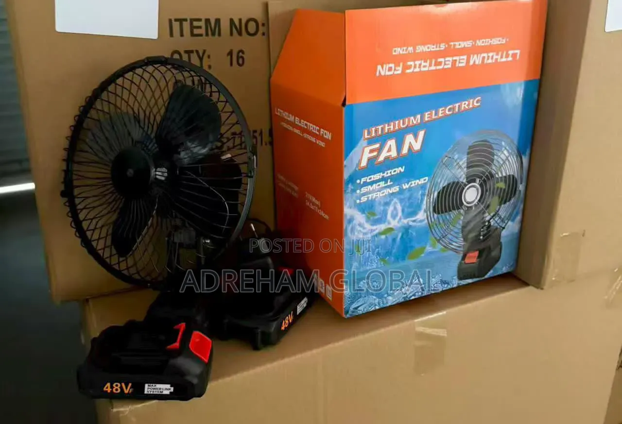 Rotating Rechargeable Lithium Fan, With 2 Batteries