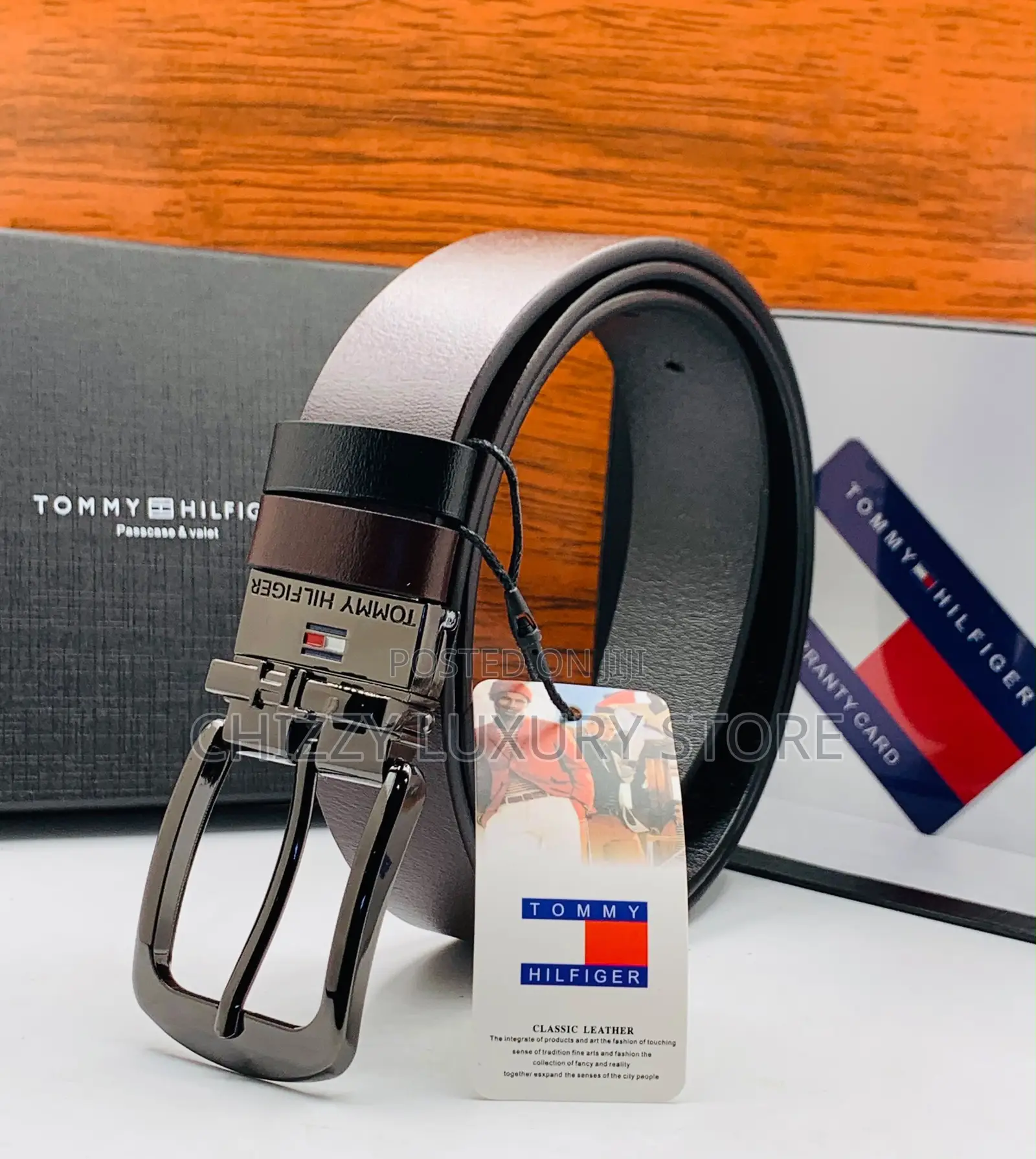 Tommy Hilfiger Quality Luxury Men Genuine Leather Belt