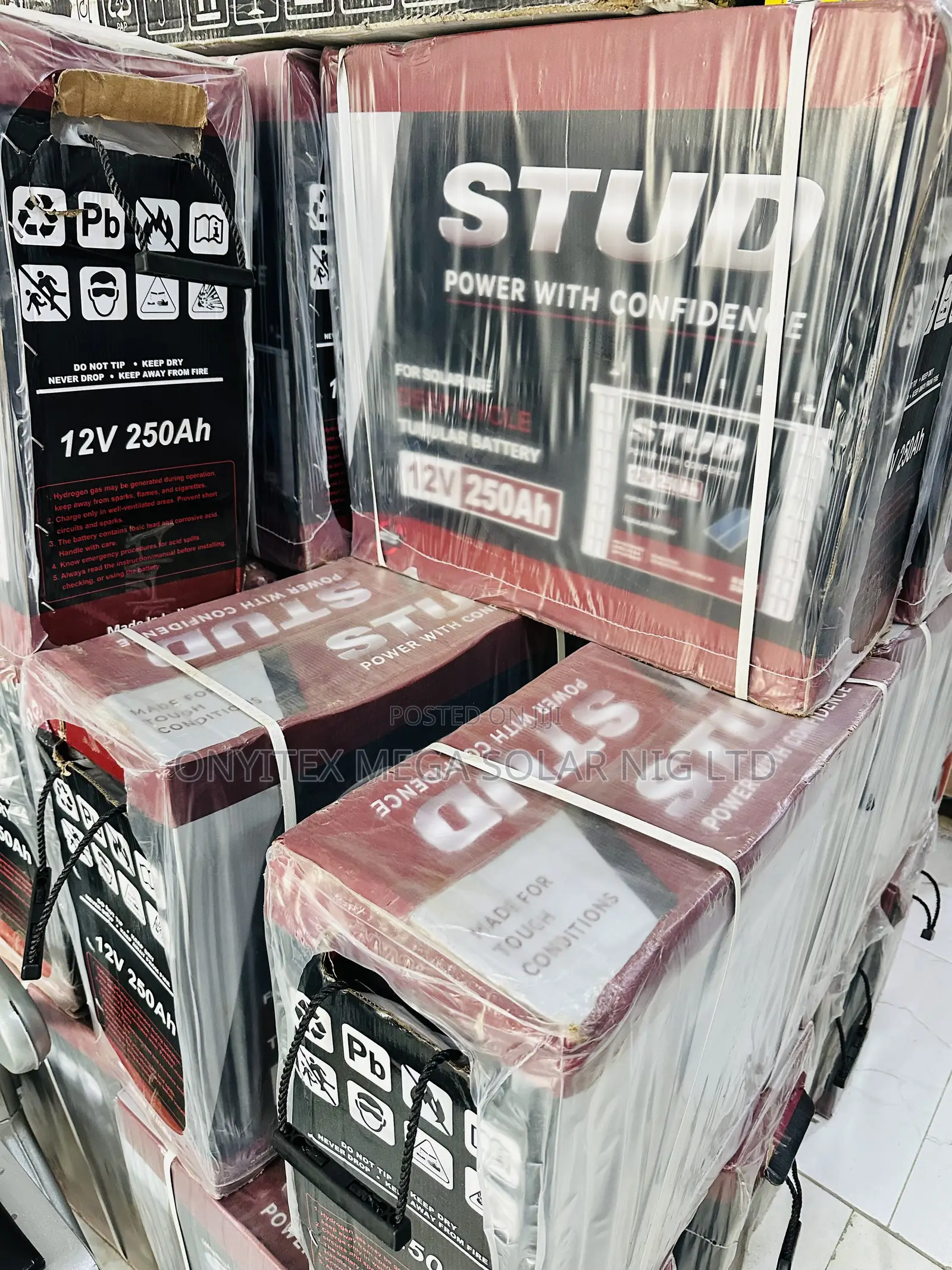 Stud Power Tubular Battery 250ah 12v With 2years Warranty