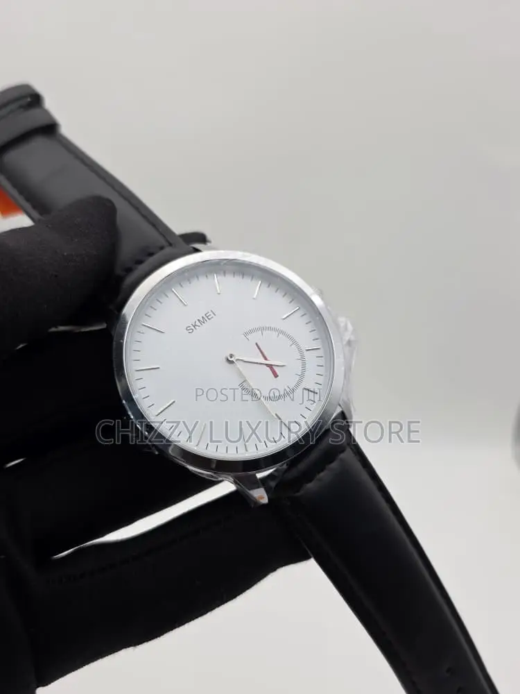 Skmei Quality Men Genuine Leather Wristwatch