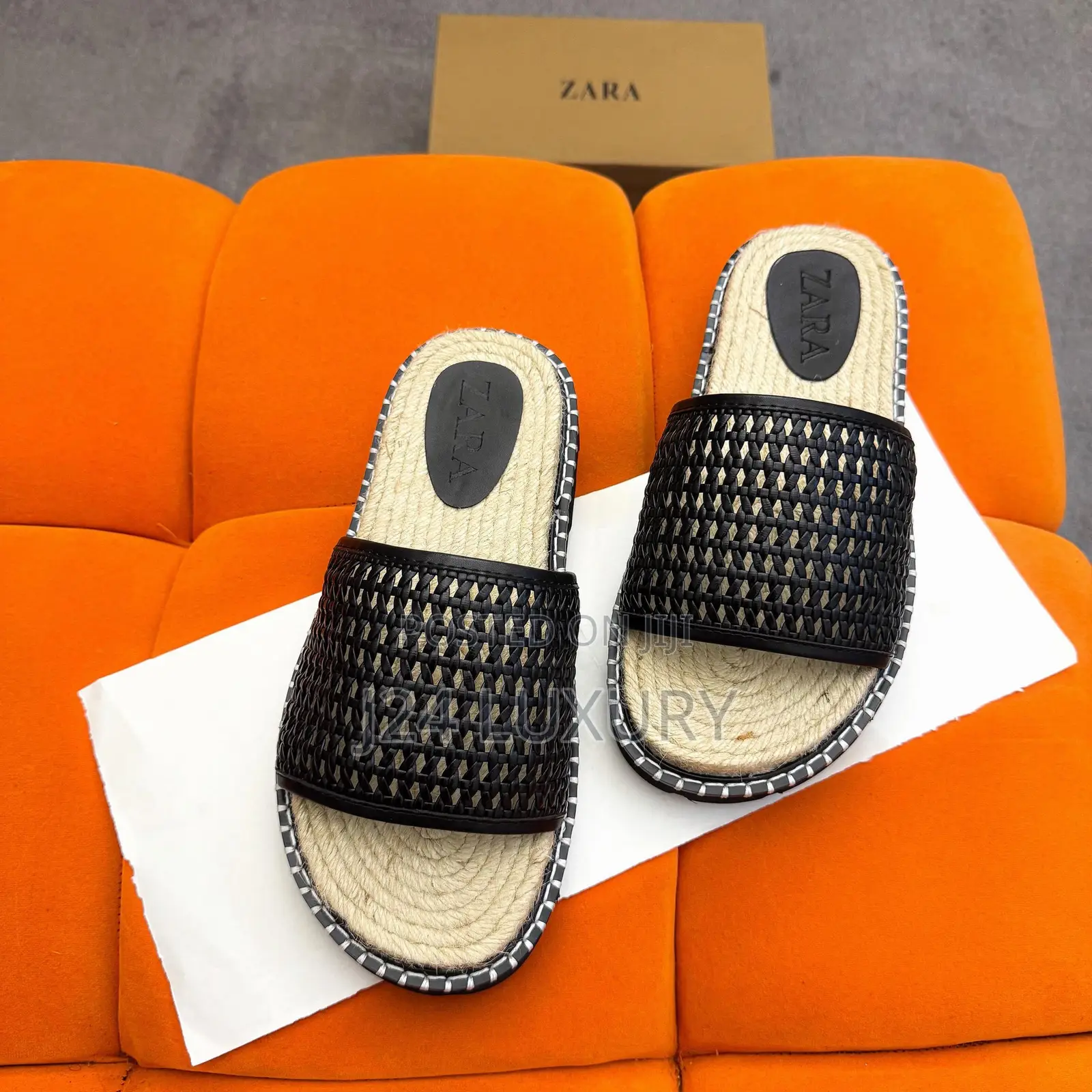 New Zara Espadrille Men Chunky Slide