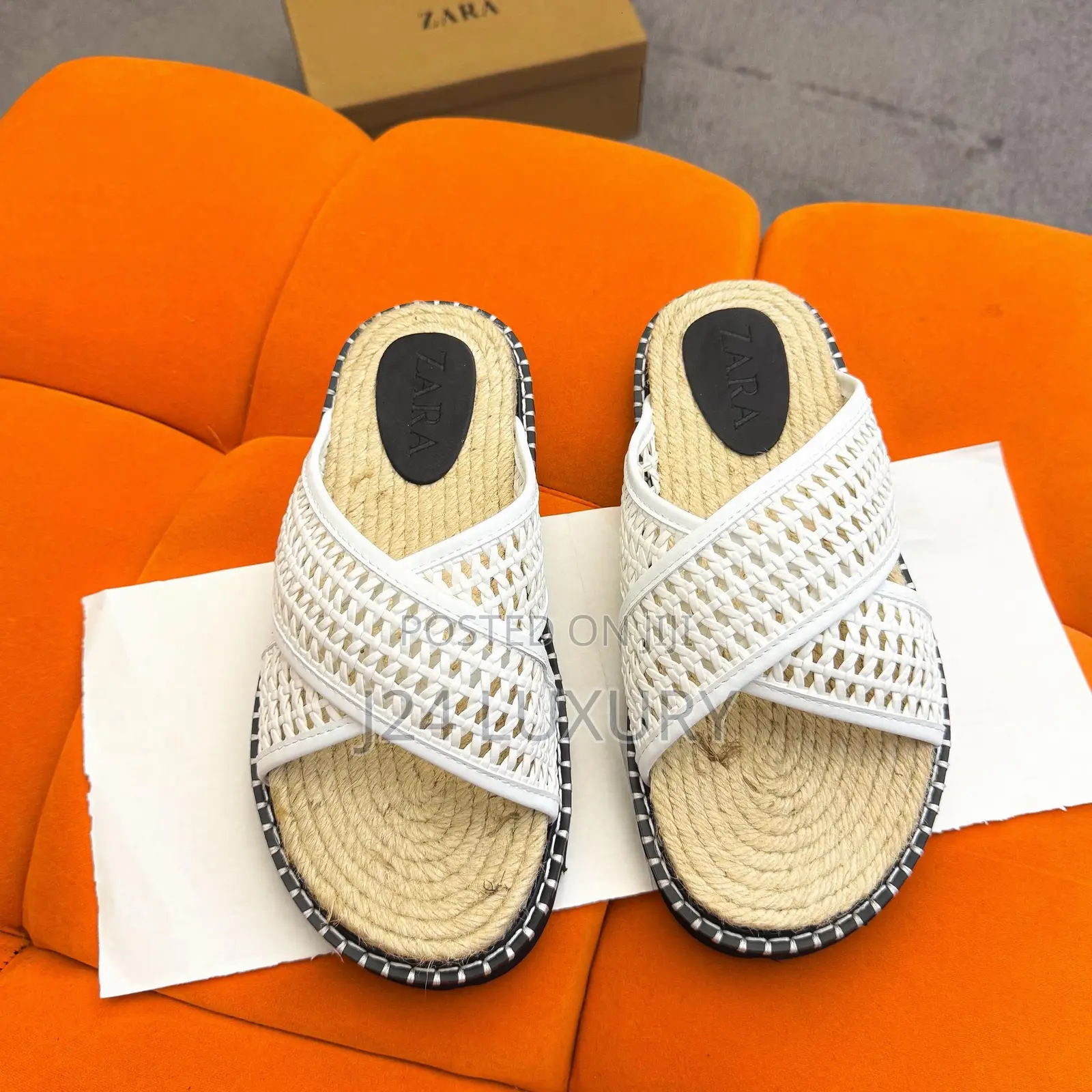 New Zara Espadrille Men Chunky Slide