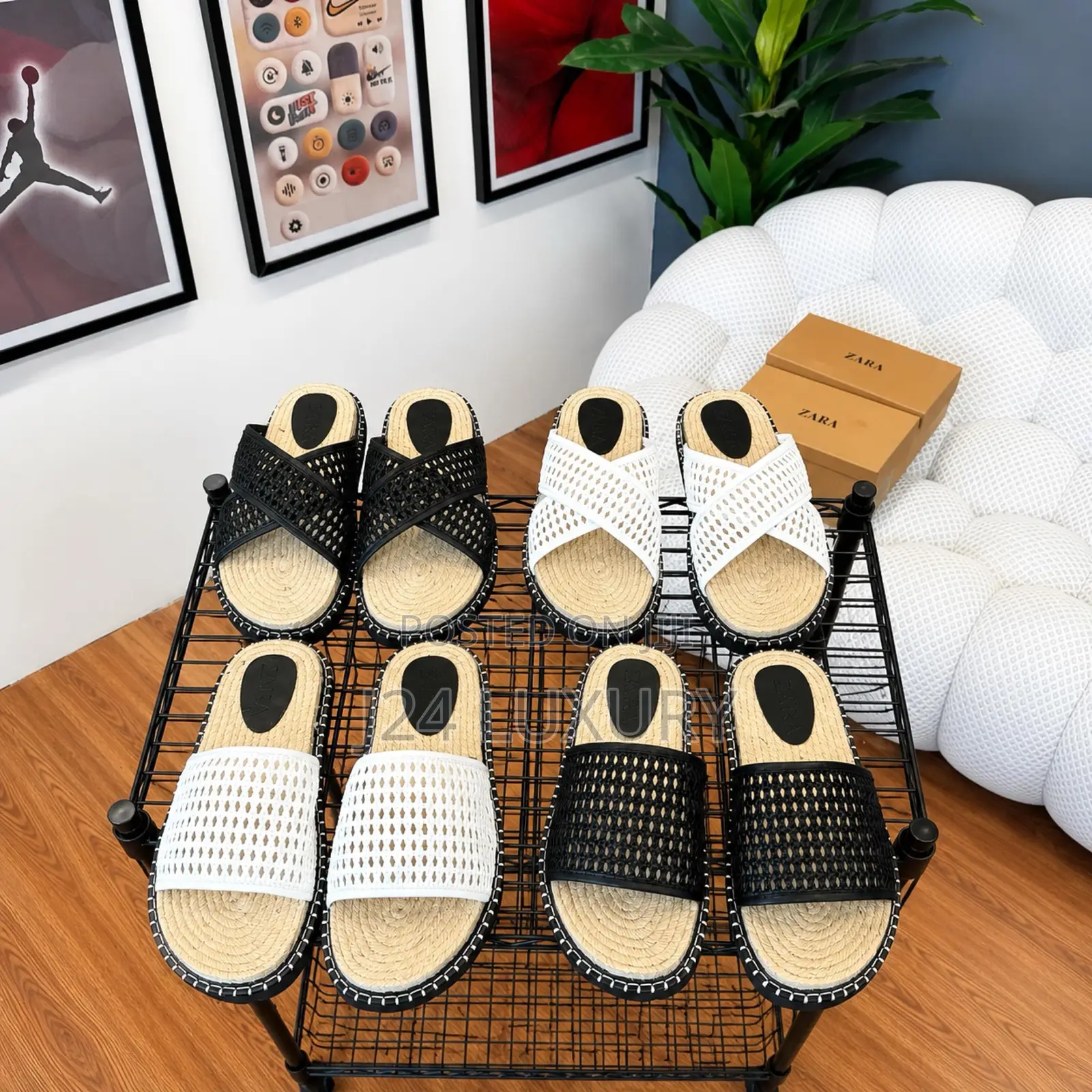New Zara Espadrille Men Chunky Slide