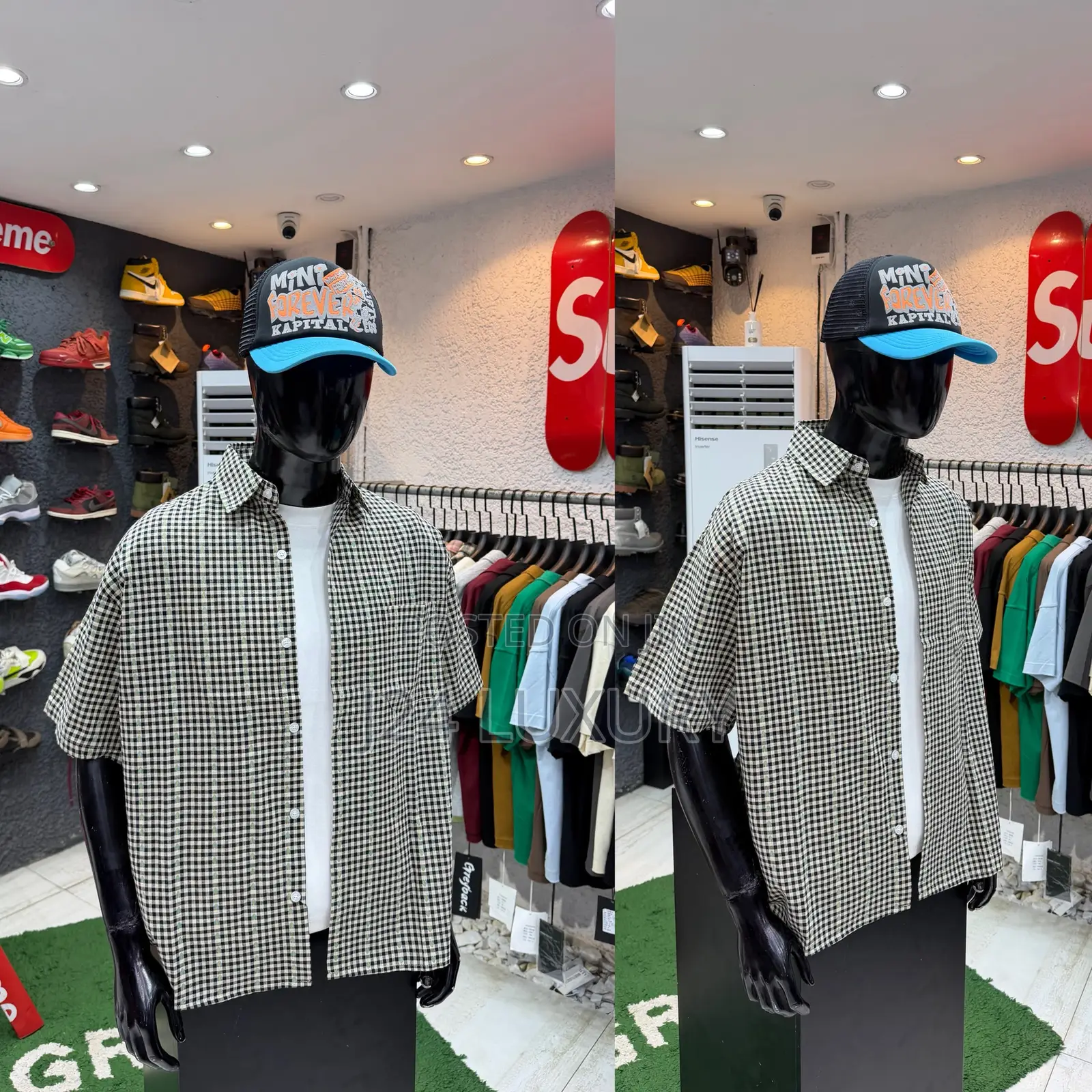 Urban Cropped Checkered Shirt