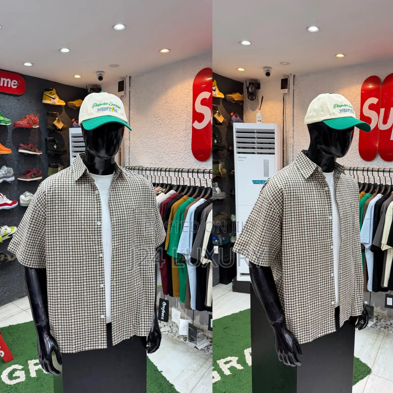 Urban Cropped Checkered Shirt