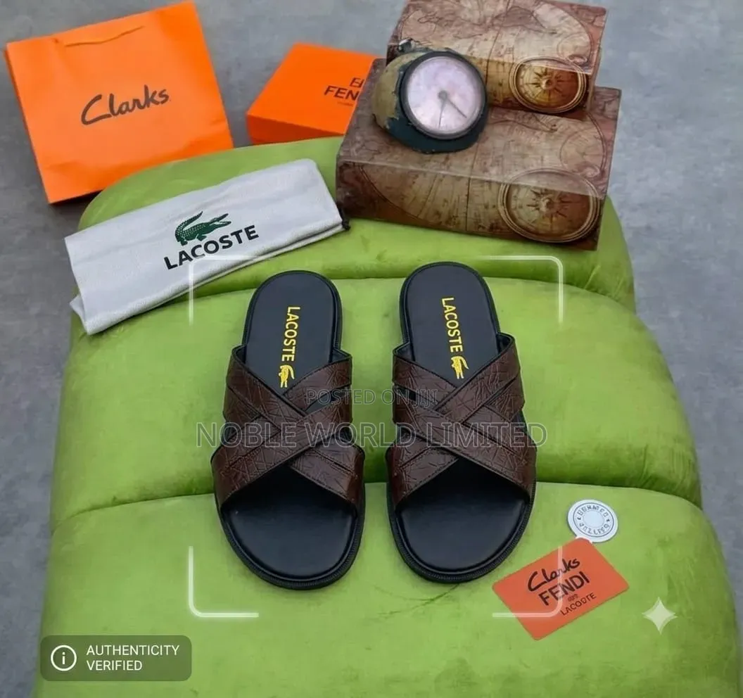 Lacoste Brown Pam Slippers OSO 7d