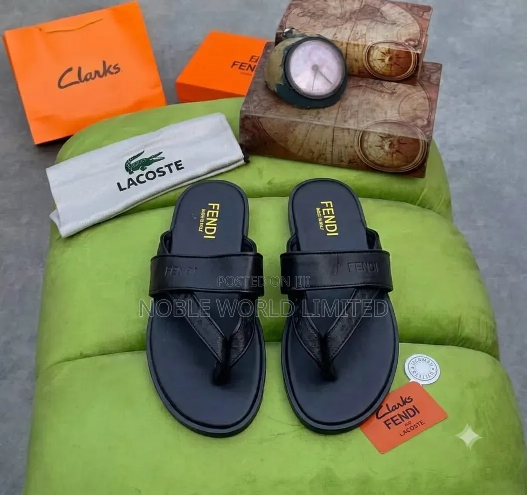 Fendi Black Pam Slippers OSO 6h