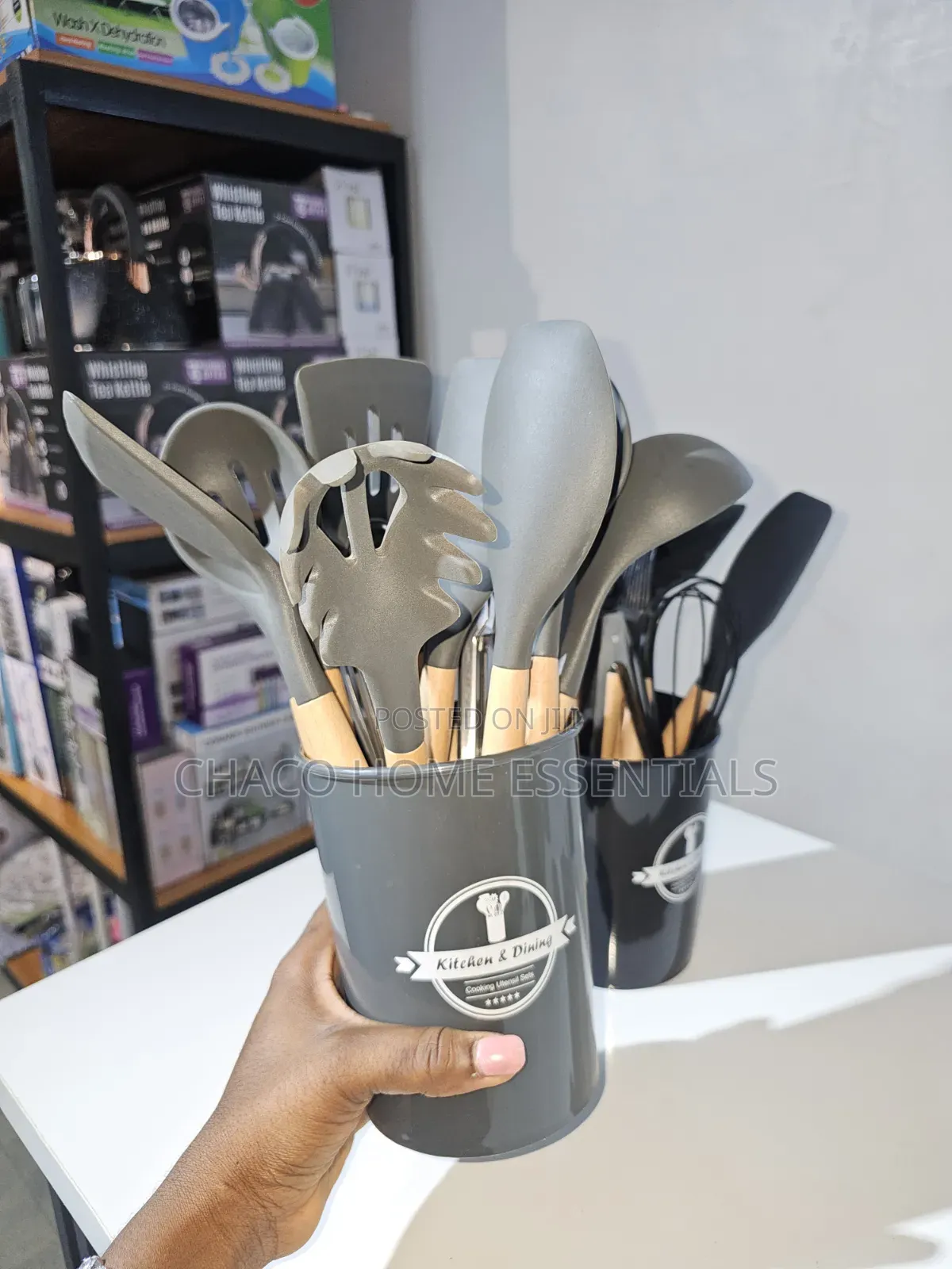 12 PCS Silicone Cooking Utensils Set With Wooden Handle Holder