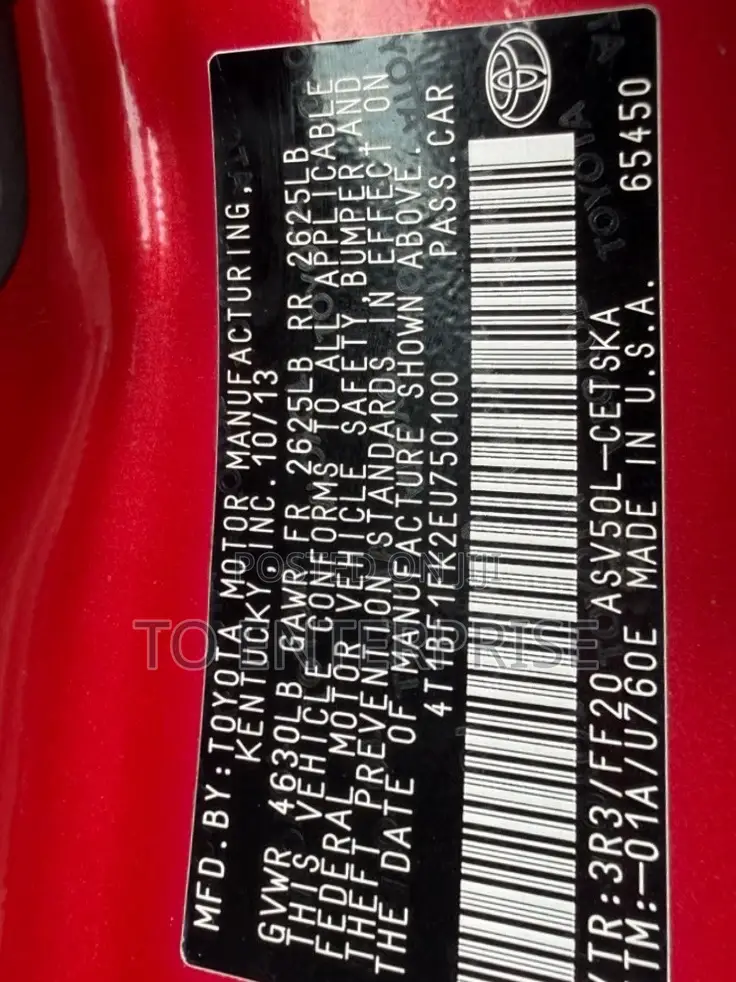 Toyota Camry 2014 Red