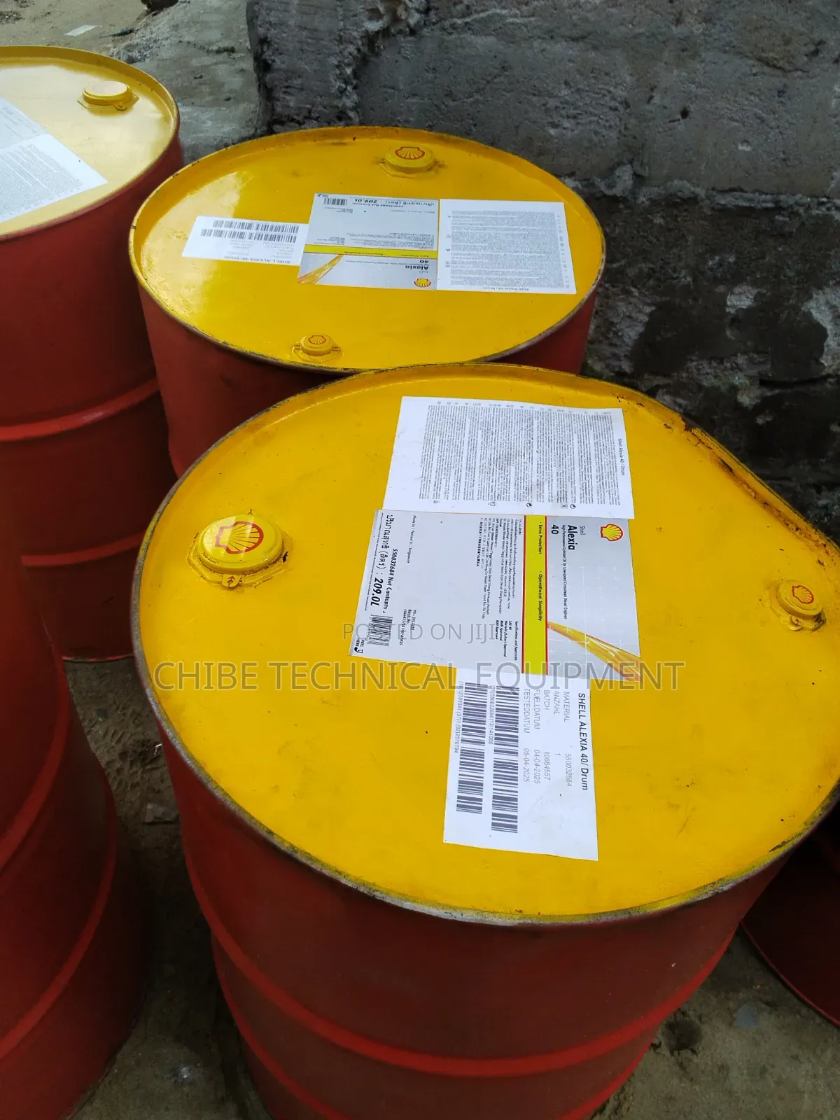209-Liter Drum of Shell Alexia 40 Marine Cylinder Engine Oil.