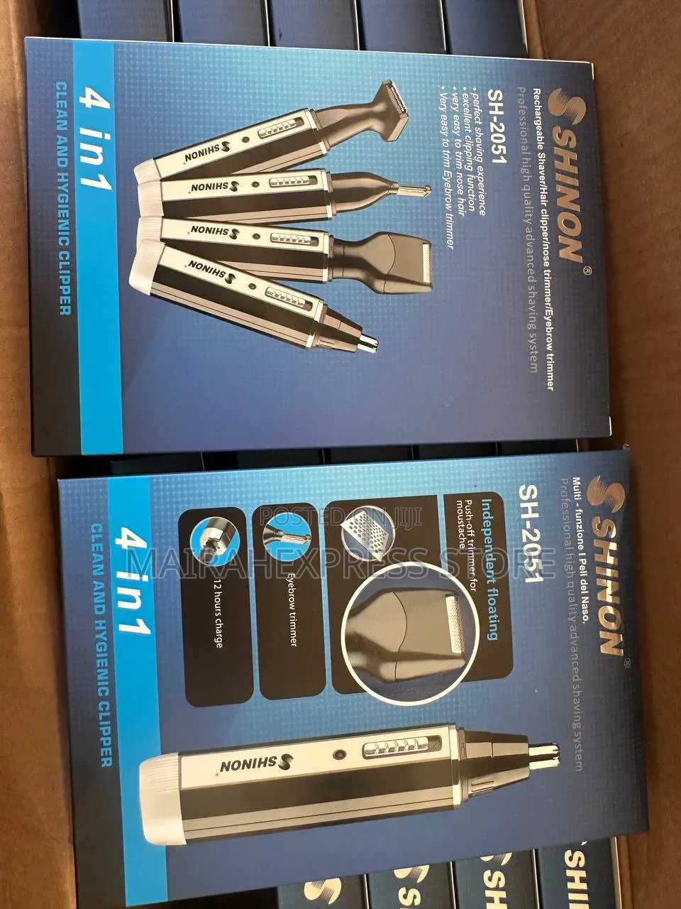 4in1 Rechargeable Shaver, Hair Clipper/Nose Trimmer/Eyebrow Trimmer.