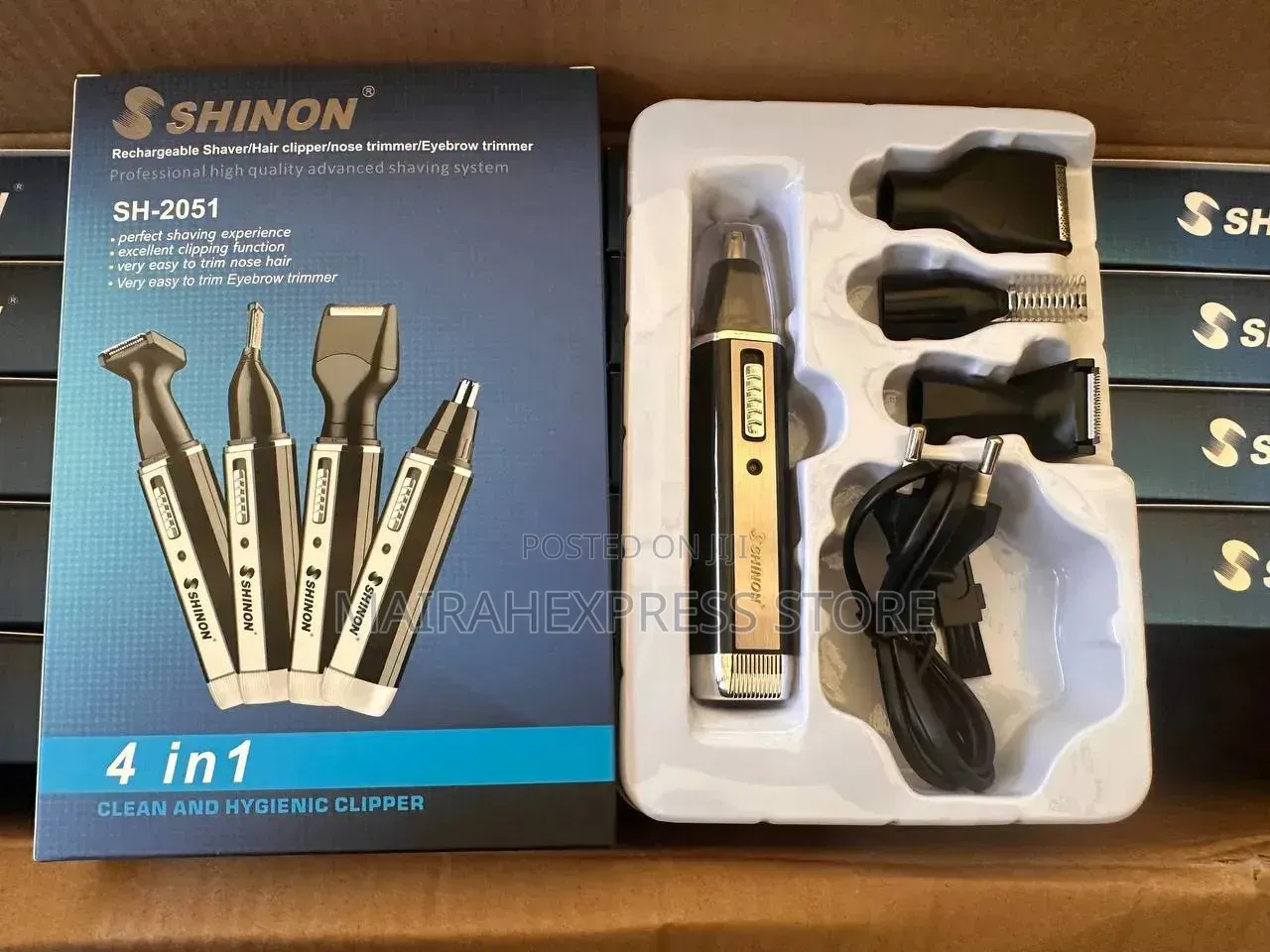 4in1 Rechargeable Shaver, Hair Clipper/Nose Trimmer/Eyebrow Trimmer.