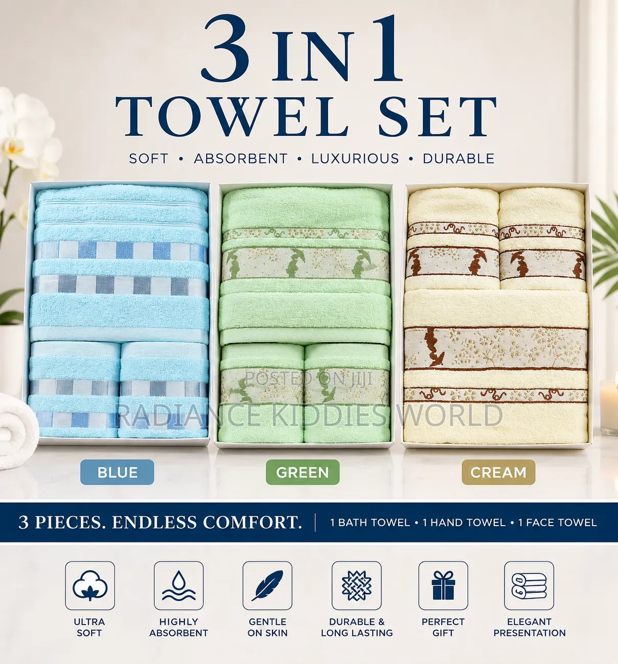 3-in-1 Luxury Towel Set