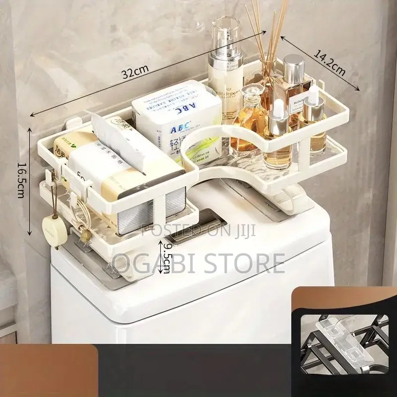 Space-Saving Multi-Purpose Toilet Storage Rack