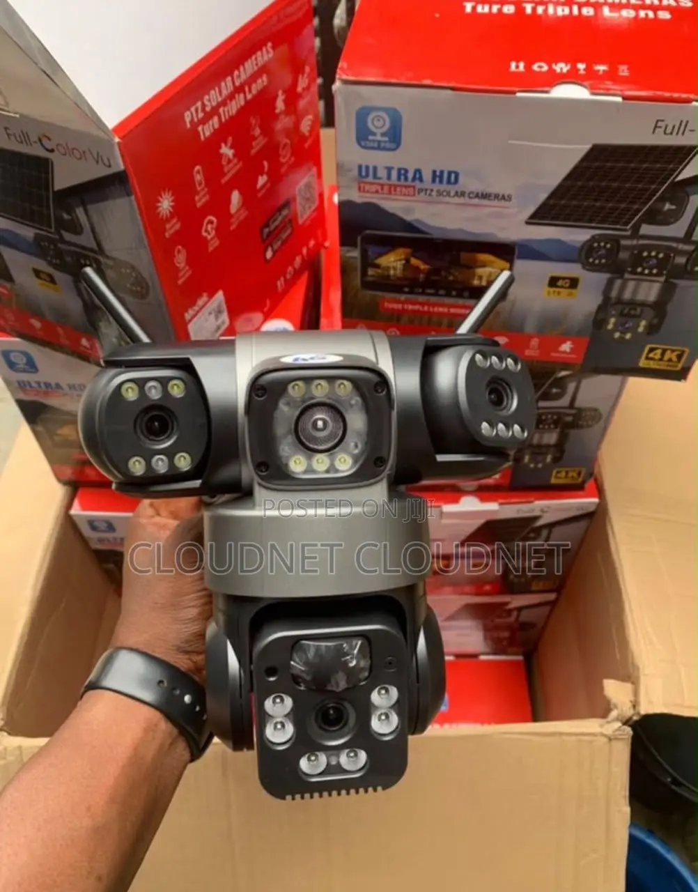Solar 4G 3 Lens. 12MP CCTV Camera