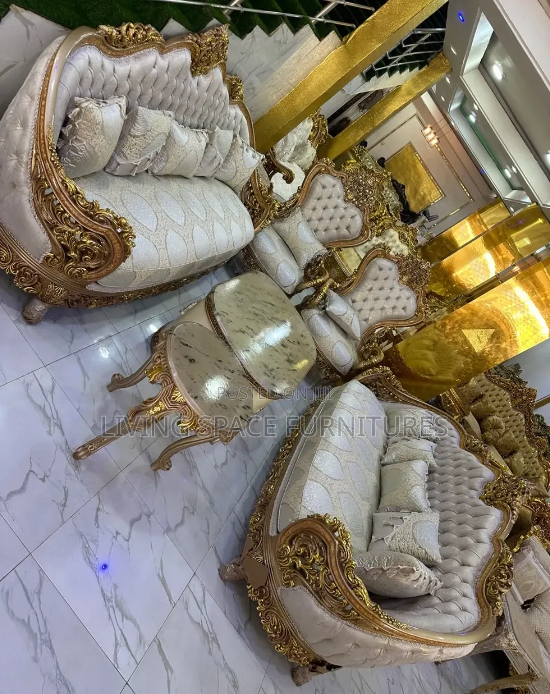 Luxury Egyptian Royal Sofa Chairs by 8-10Seaters Complete Set