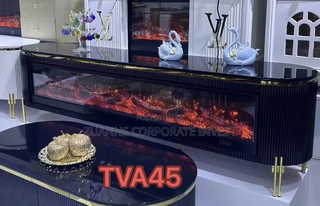 Luxury Fireplace TV Stand and Coffee Table Combo Set