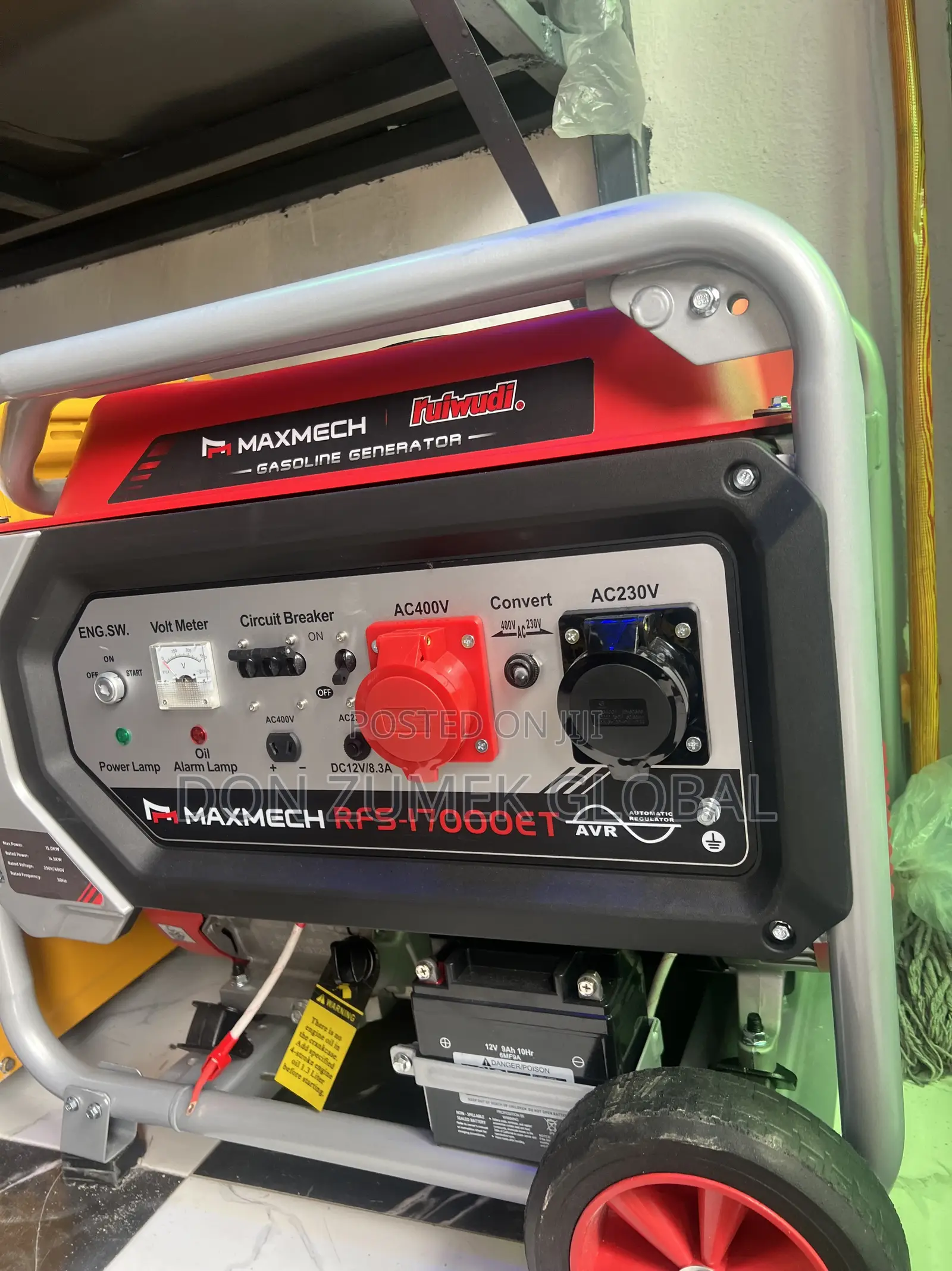 MAXMECH RFS-17000E 3-Phase 15KVA Gasoline Generator