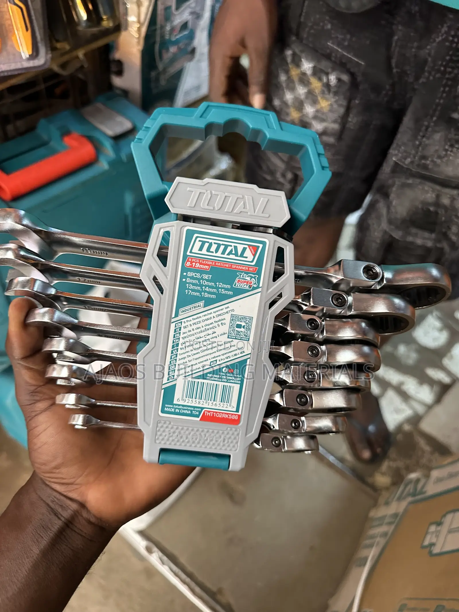 8pcs Flexible Ratchet Spanner Set