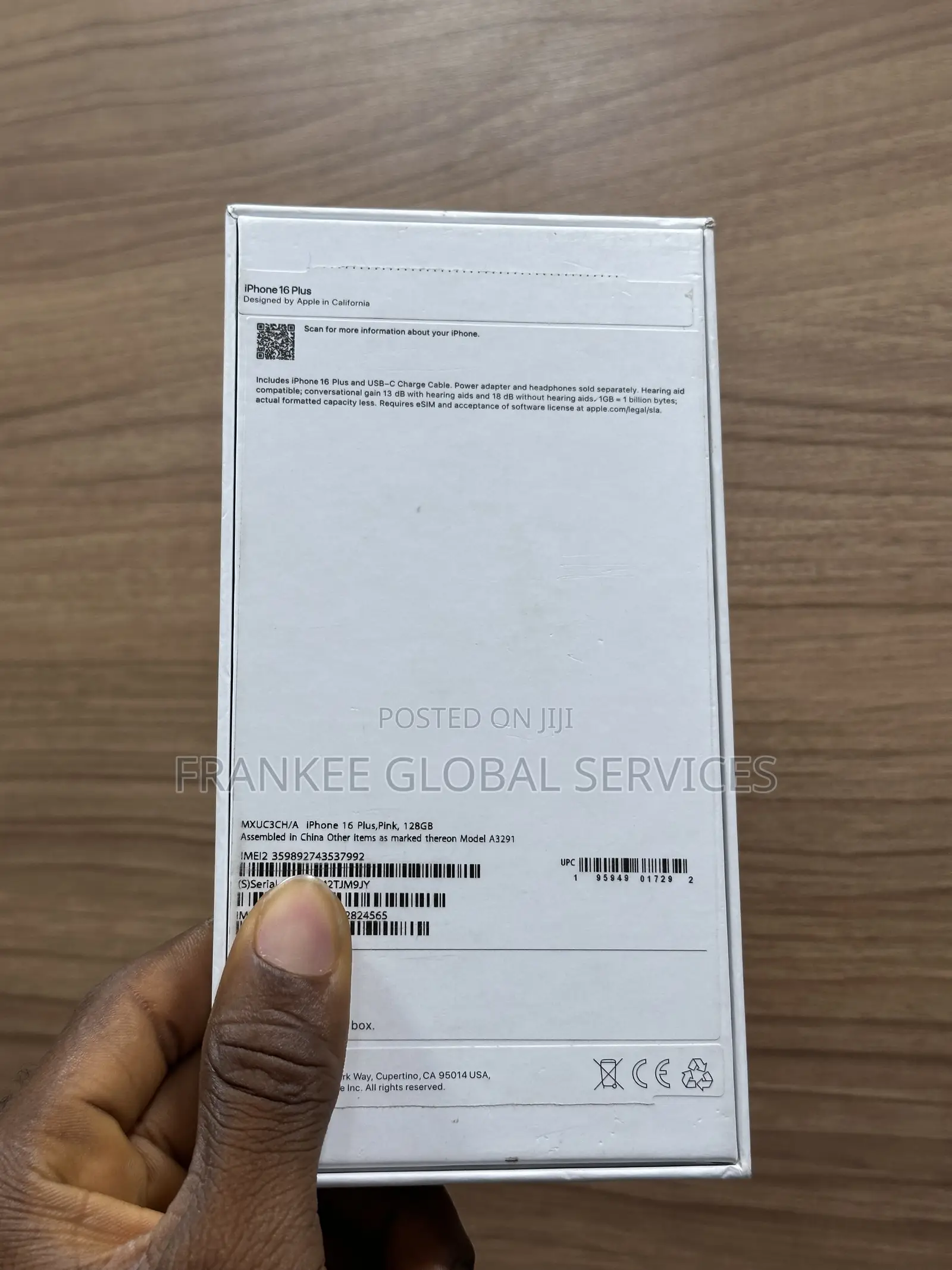 New Apple iPhone 16 Plus 128 GB Pink