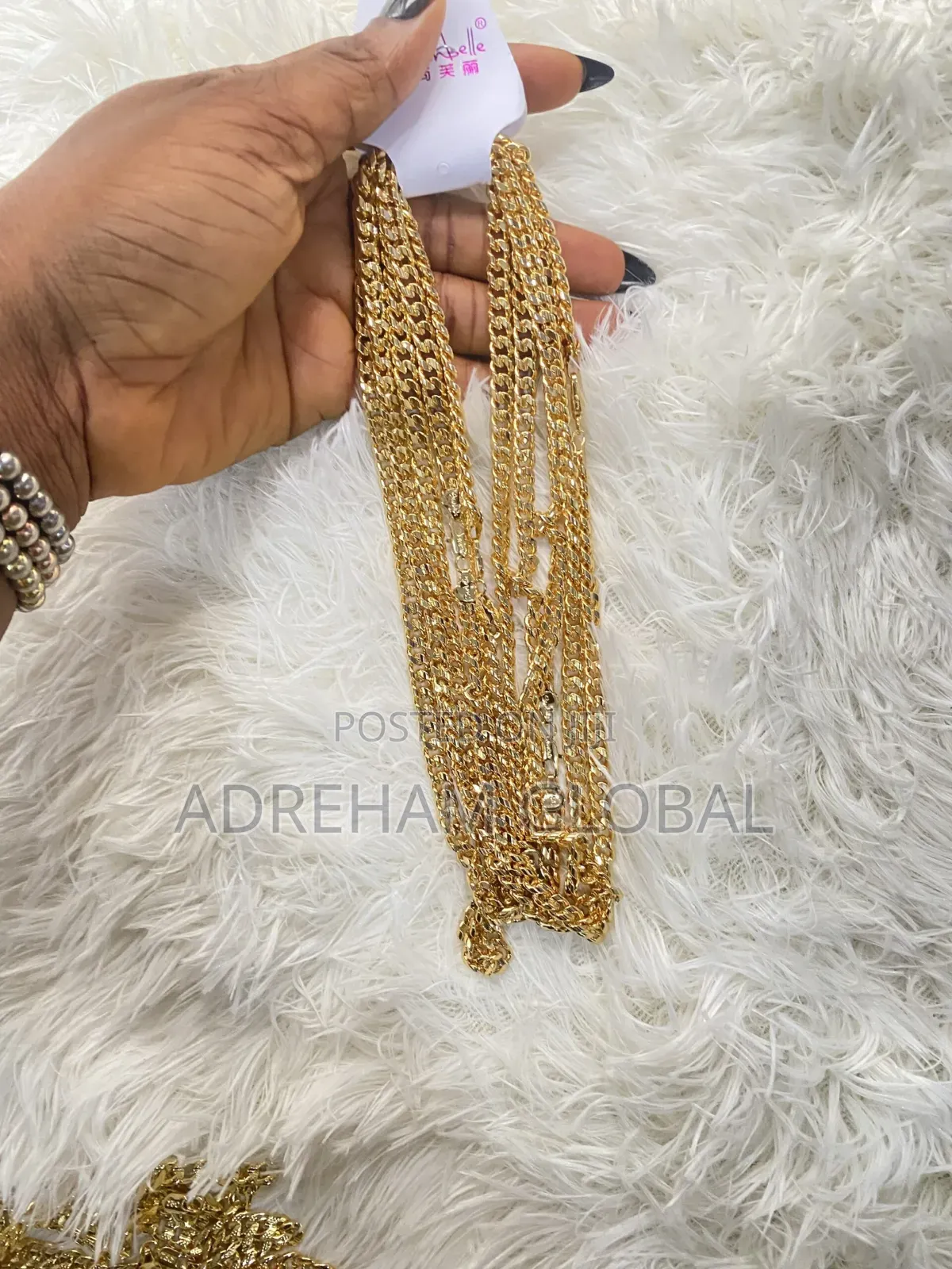 Durable Sunbelle Gold Replica Cuban Chain Design 2 (Short)