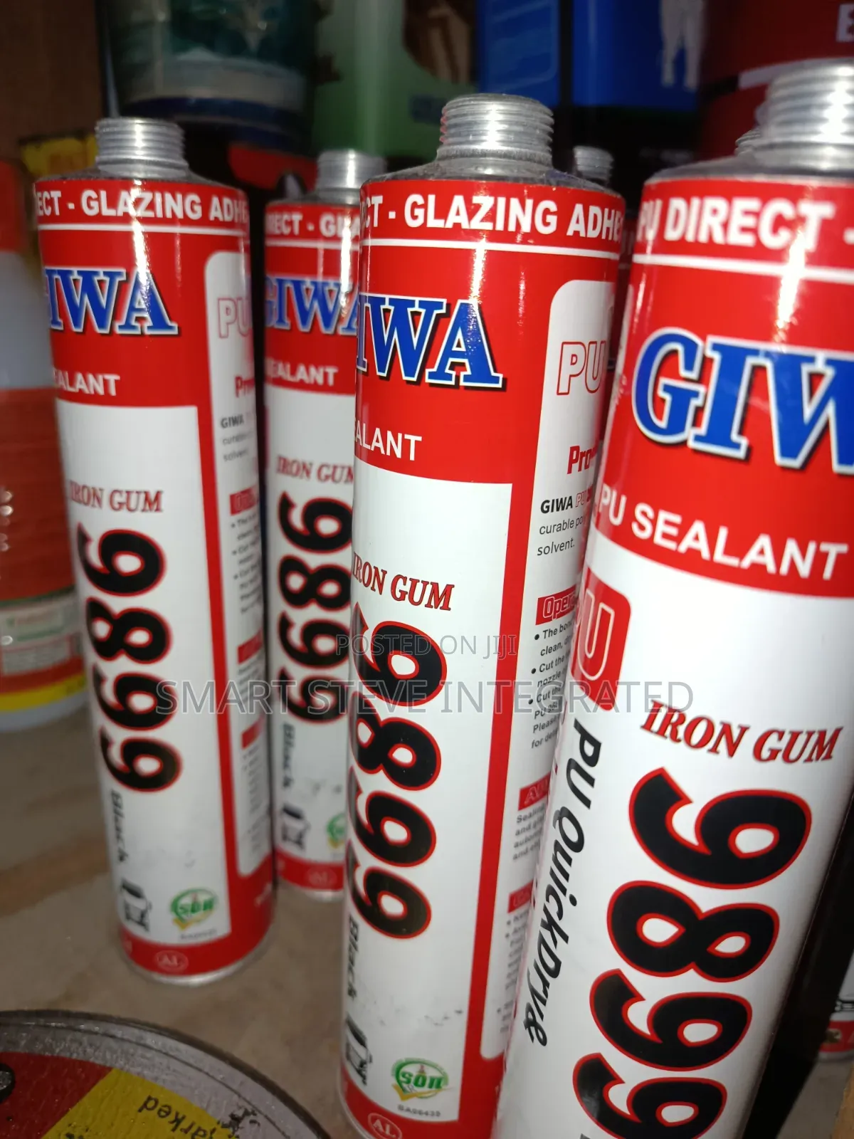 GIWA Brand PU Quickdrive Sealant Tubes, Specifically the "Iron Gum"