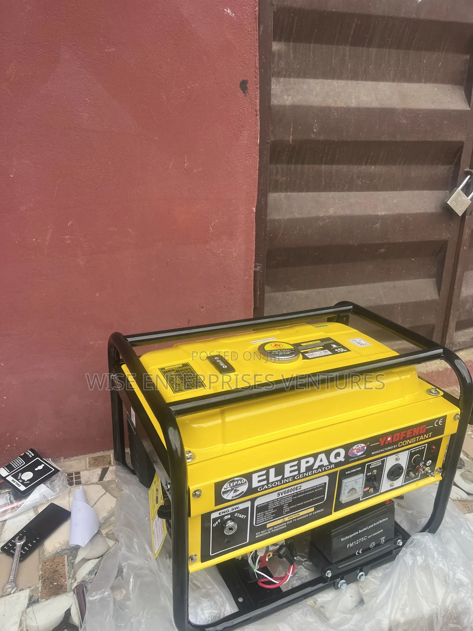 ELEPAQ SV6800E2 Gasoline Generator 4.5kva Key Starter