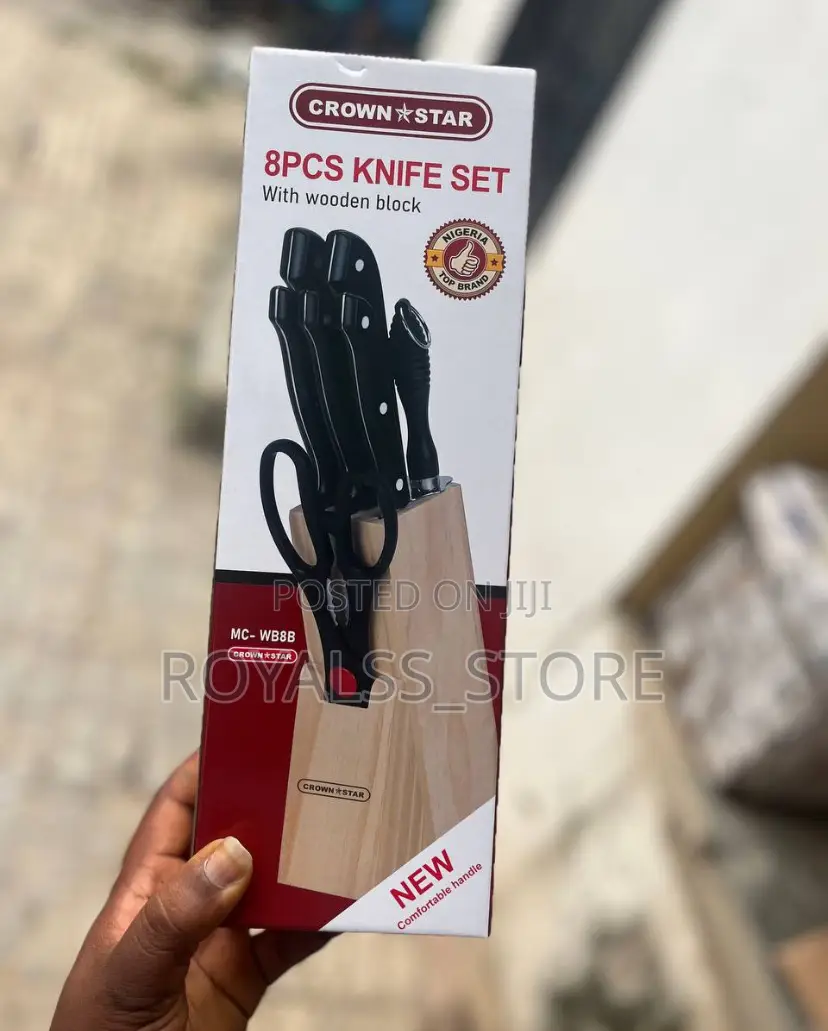 8pcs Kitchen Knife Set With Wooden Holder