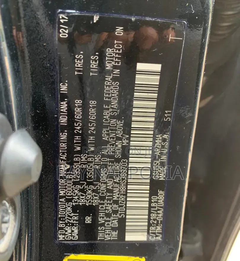Toyota Highlander 2017 Black