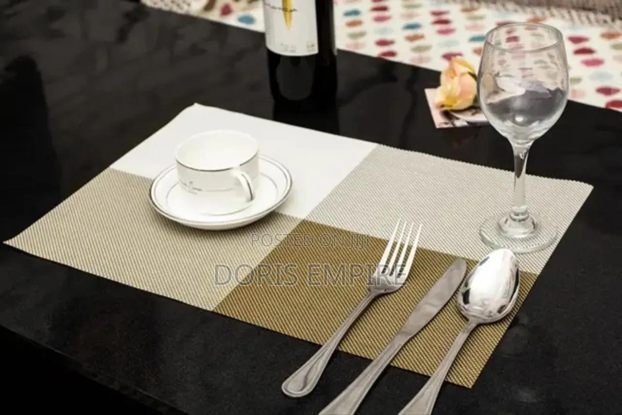 Quality 6pcs Woven PVC Place Mat, for Hotels, Restaurant Home Use