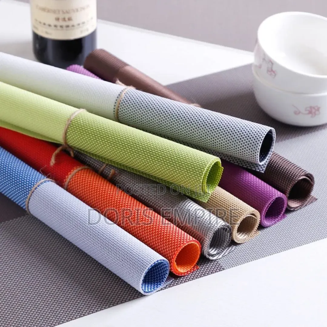 Quality 6pcs Woven PVC Place Mat, for Hotels, Restaurant Home Use