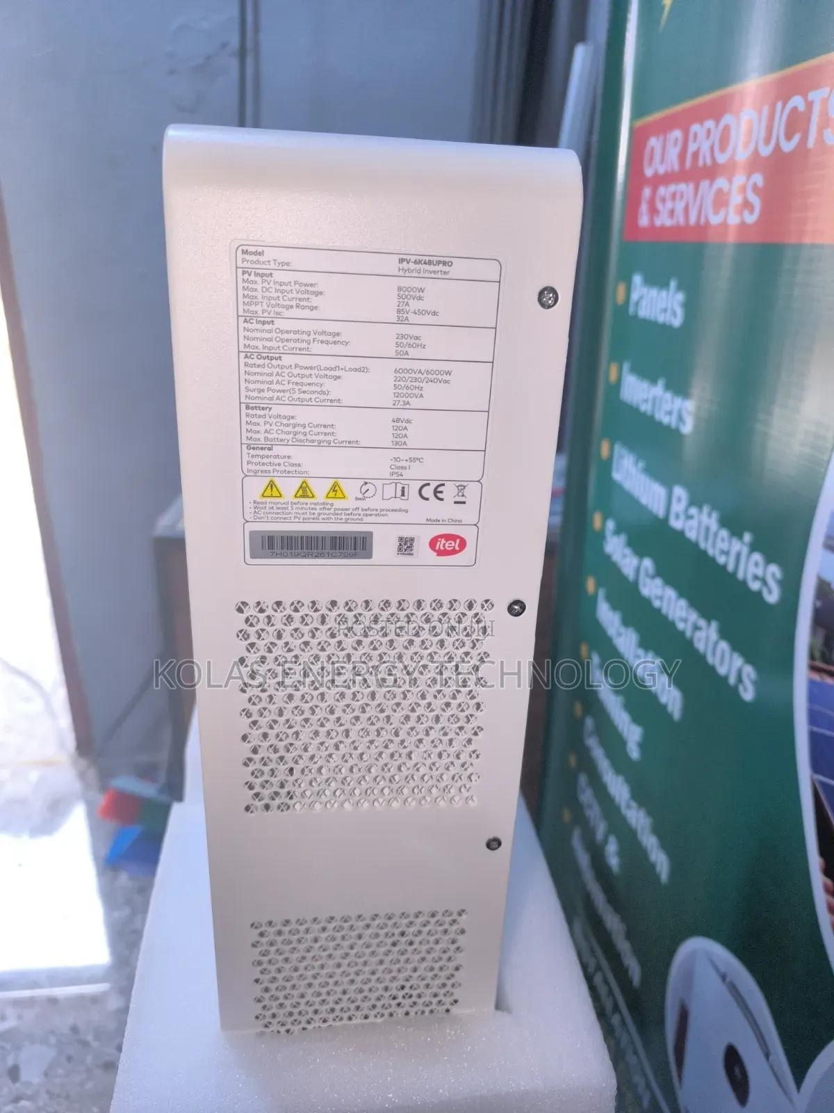 Itel 16kwh Lithium Battery + 6kw Inverter Solar System