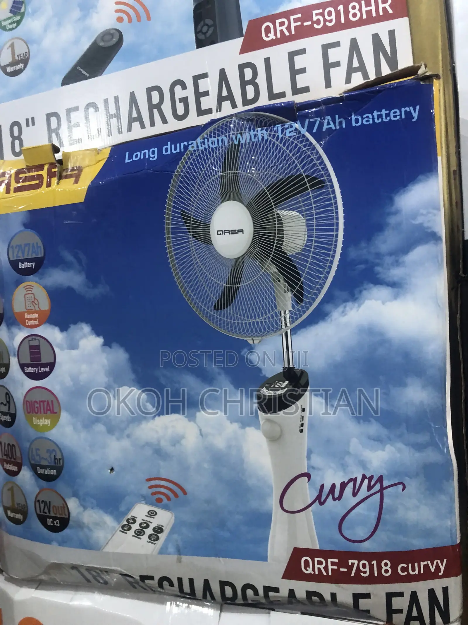 Gasa 18” Rechargeable Fan