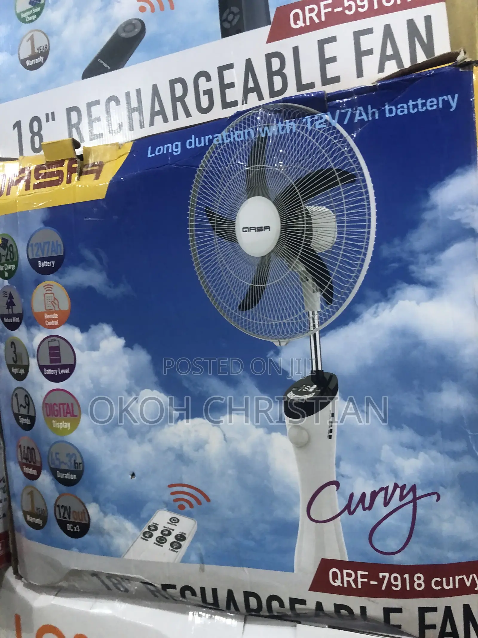 Gasa 18” Rechargeable Fan