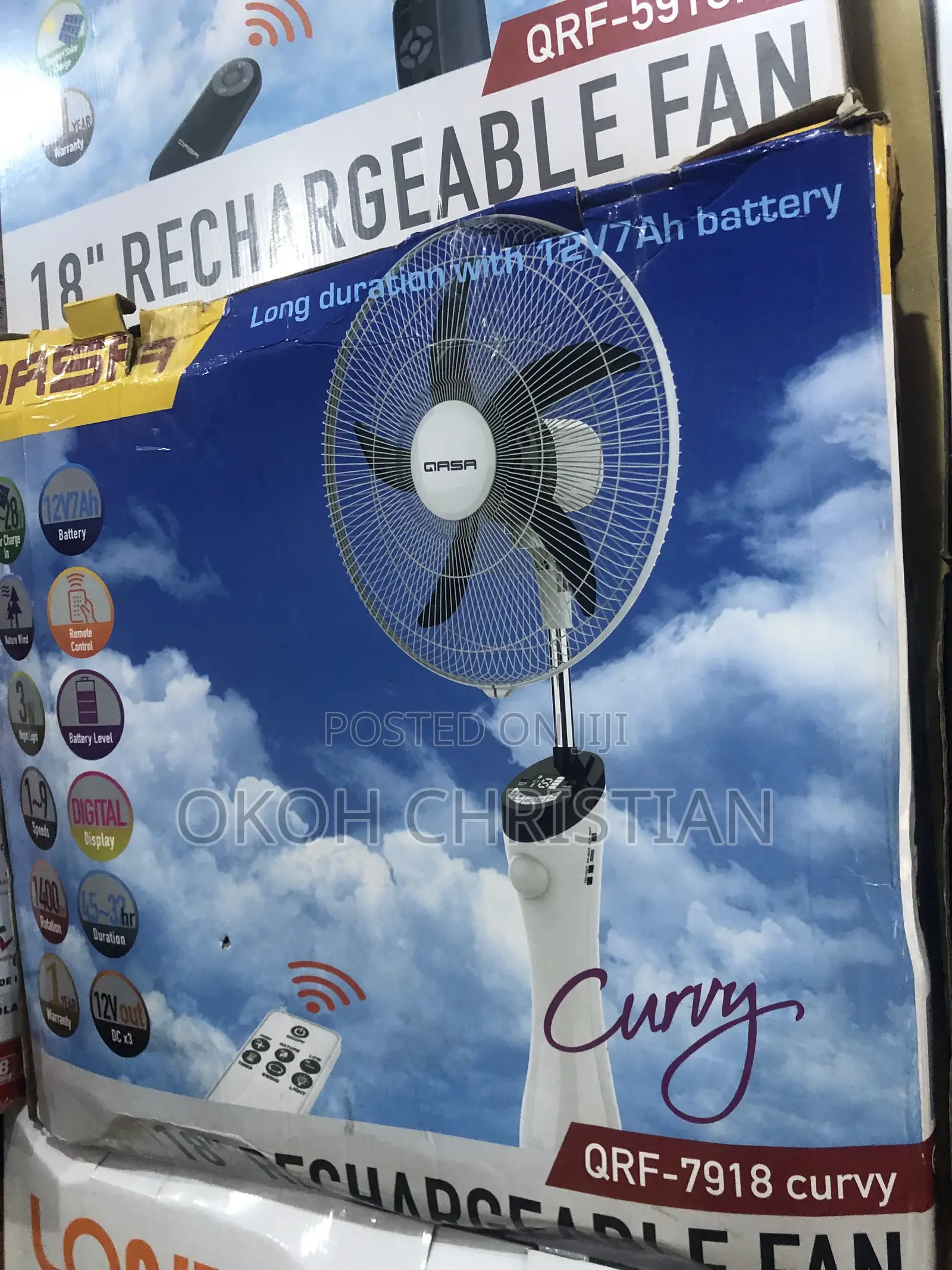 Gasa 18” Rechargeable Fan