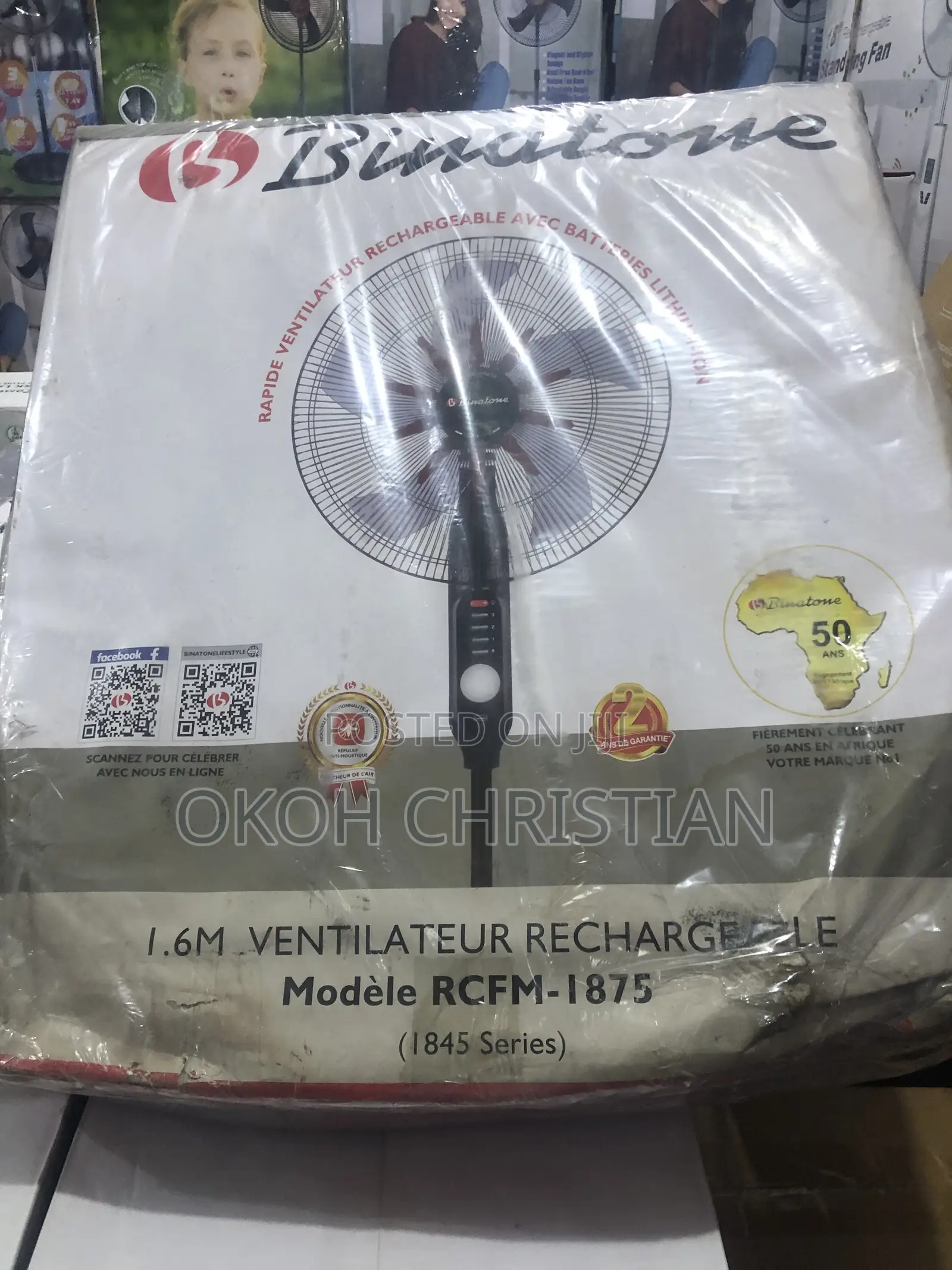 Binatone 18” Rechargeable Fan