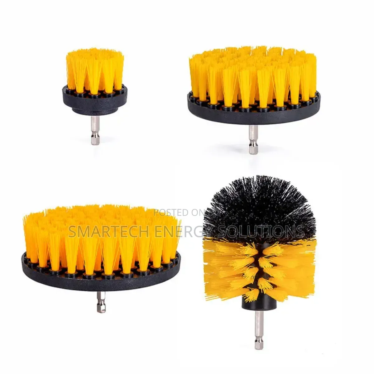 4-Piece Drill Brush Attachment Set for Kitchen Bathroom Cleaning