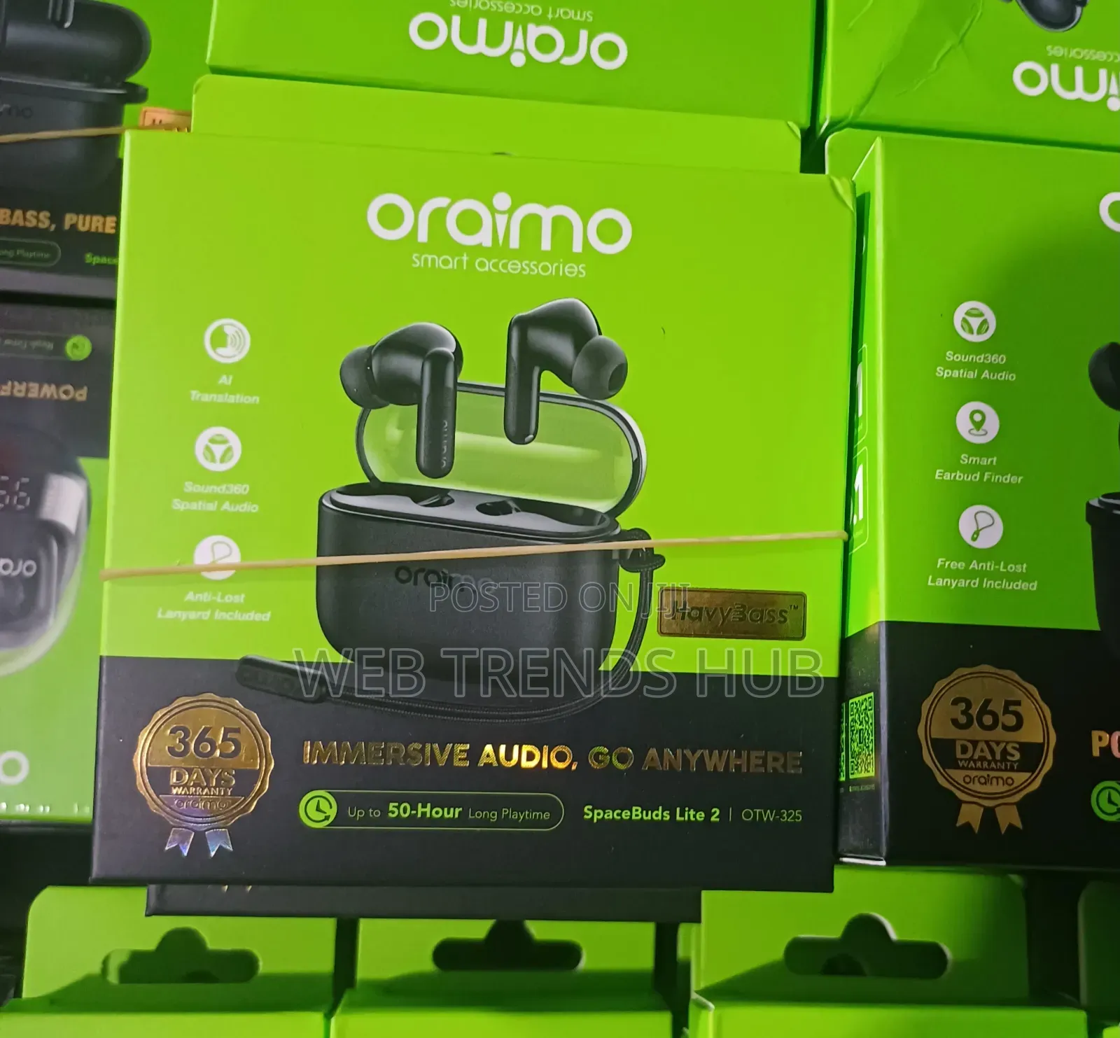 Brand New Oraimo SpaceBuds Lite 2 OTW-325 (50Hours Battery HavyBass)