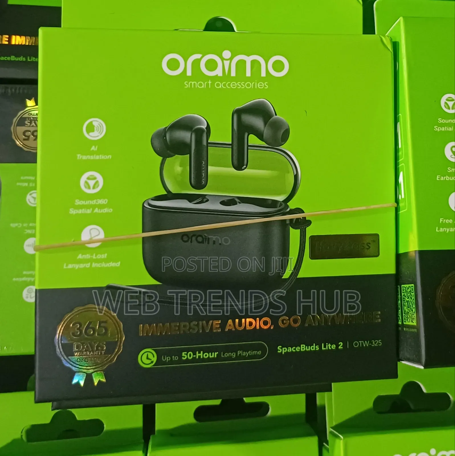 Brand New Oraimo SpaceBuds Lite 2 OTW-325 (50Hours Battery HavyBass)