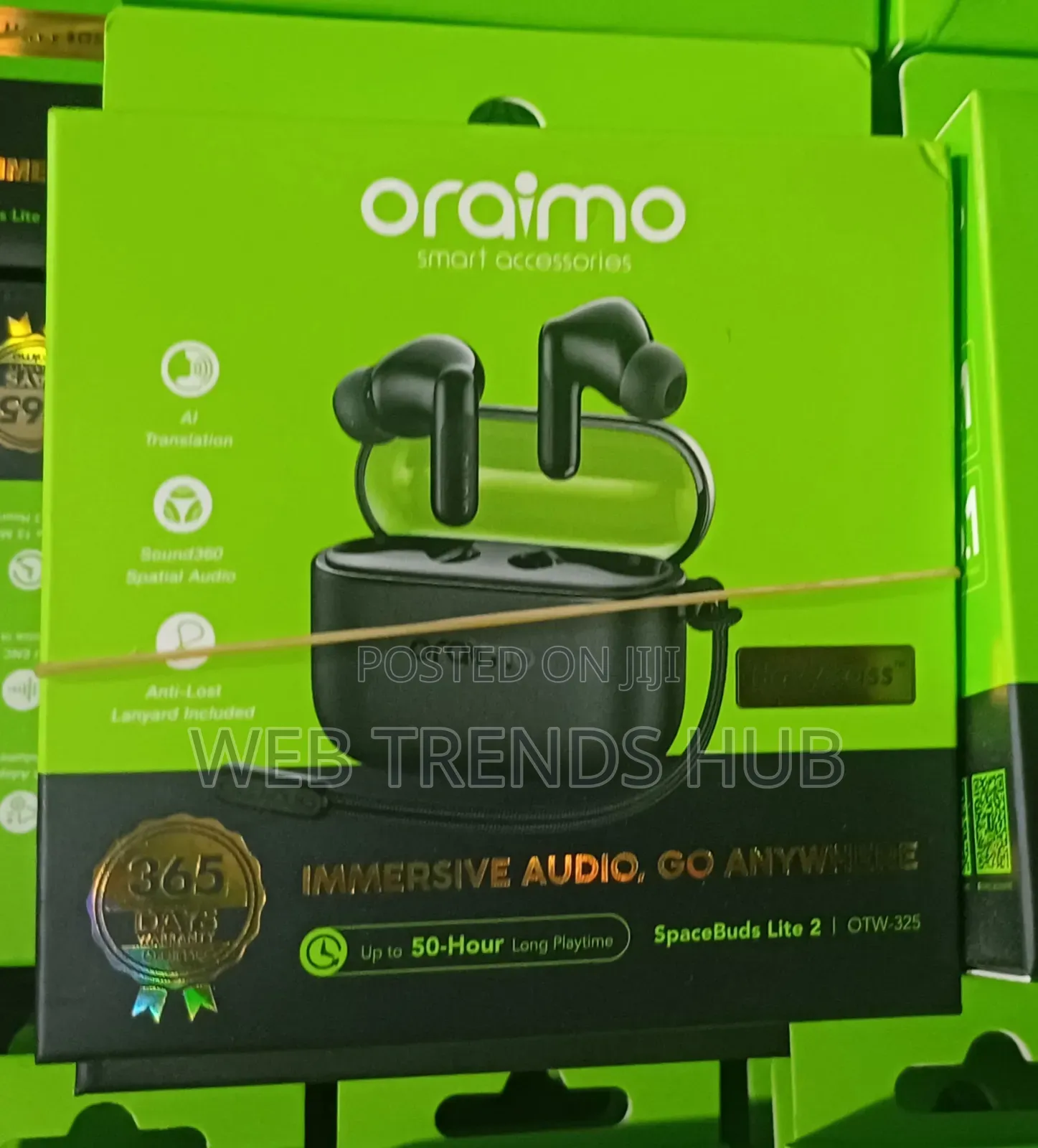 Brand New Oraimo SpaceBuds Lite 2 OTW-325 (50Hours Battery HavyBass)
