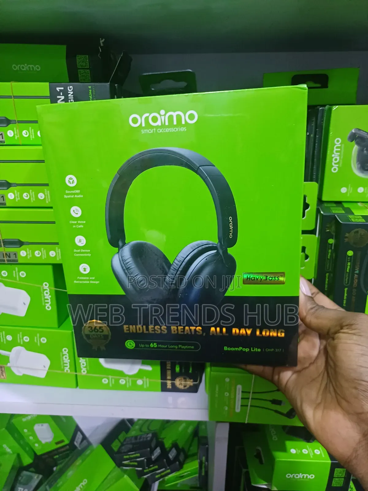 Brand New Oraimo BoomPop Lite OHP-317 (65-Hour Battery HavyBass)