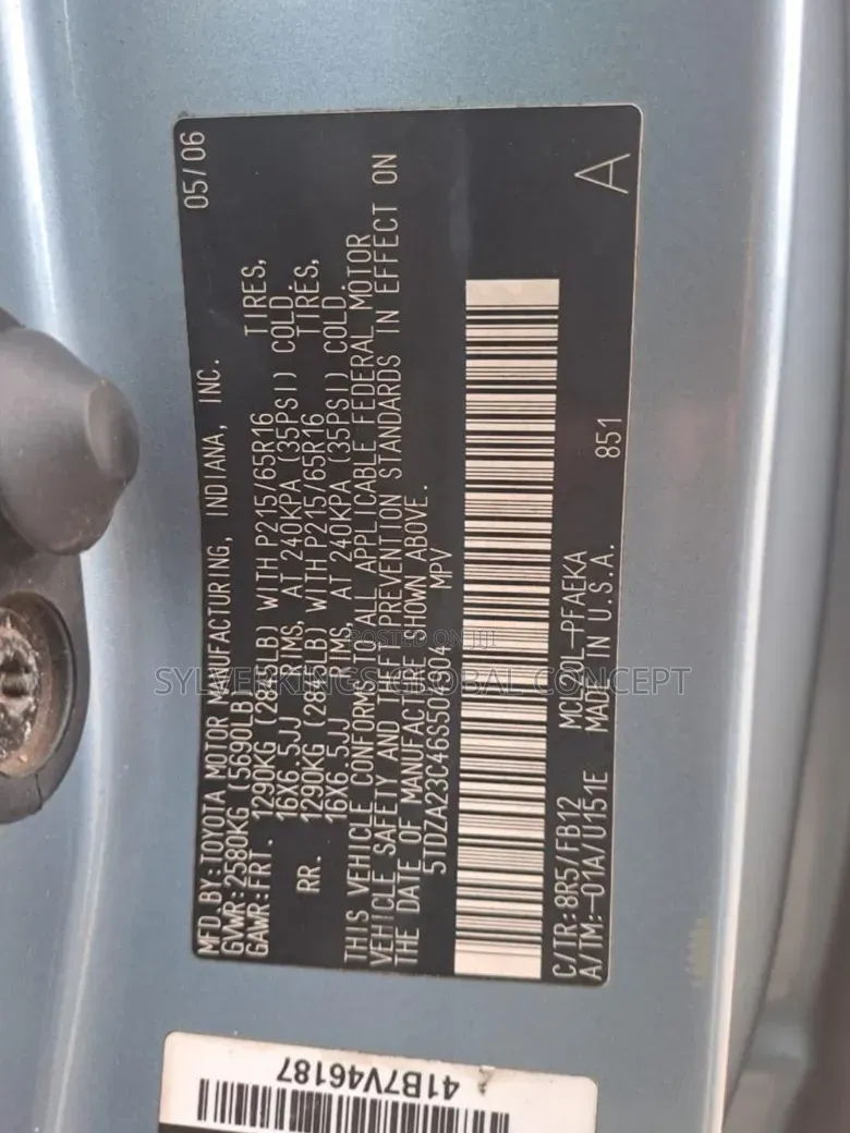Toyota Sienna 2006 Gray