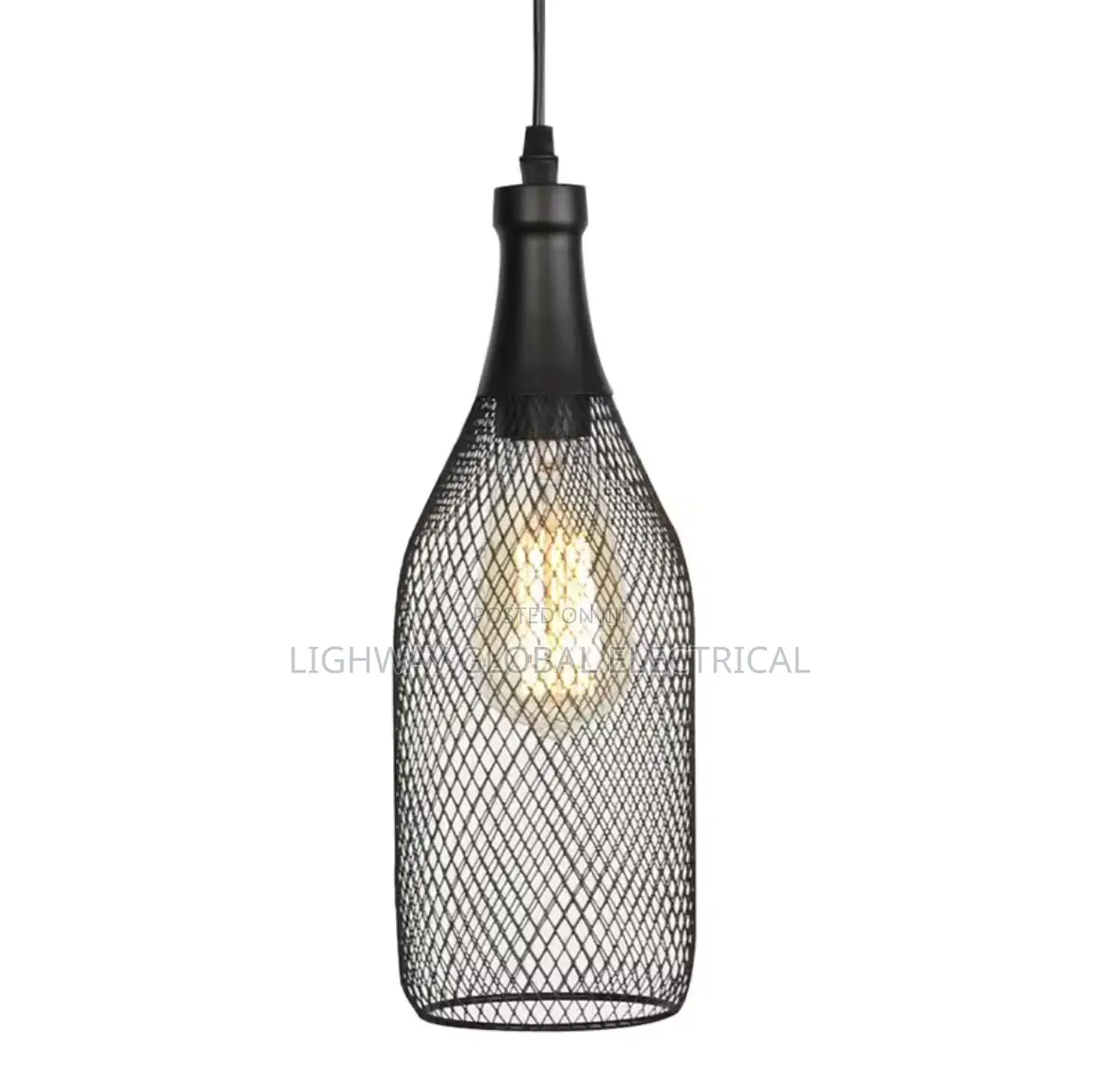 Vintage Black Cage Minimalist Pendant Light