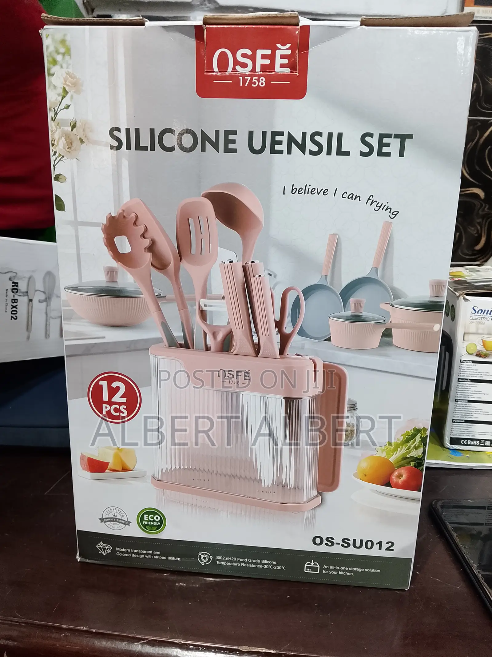 12 PCS Silicon Utensil Set With Cutting Board
