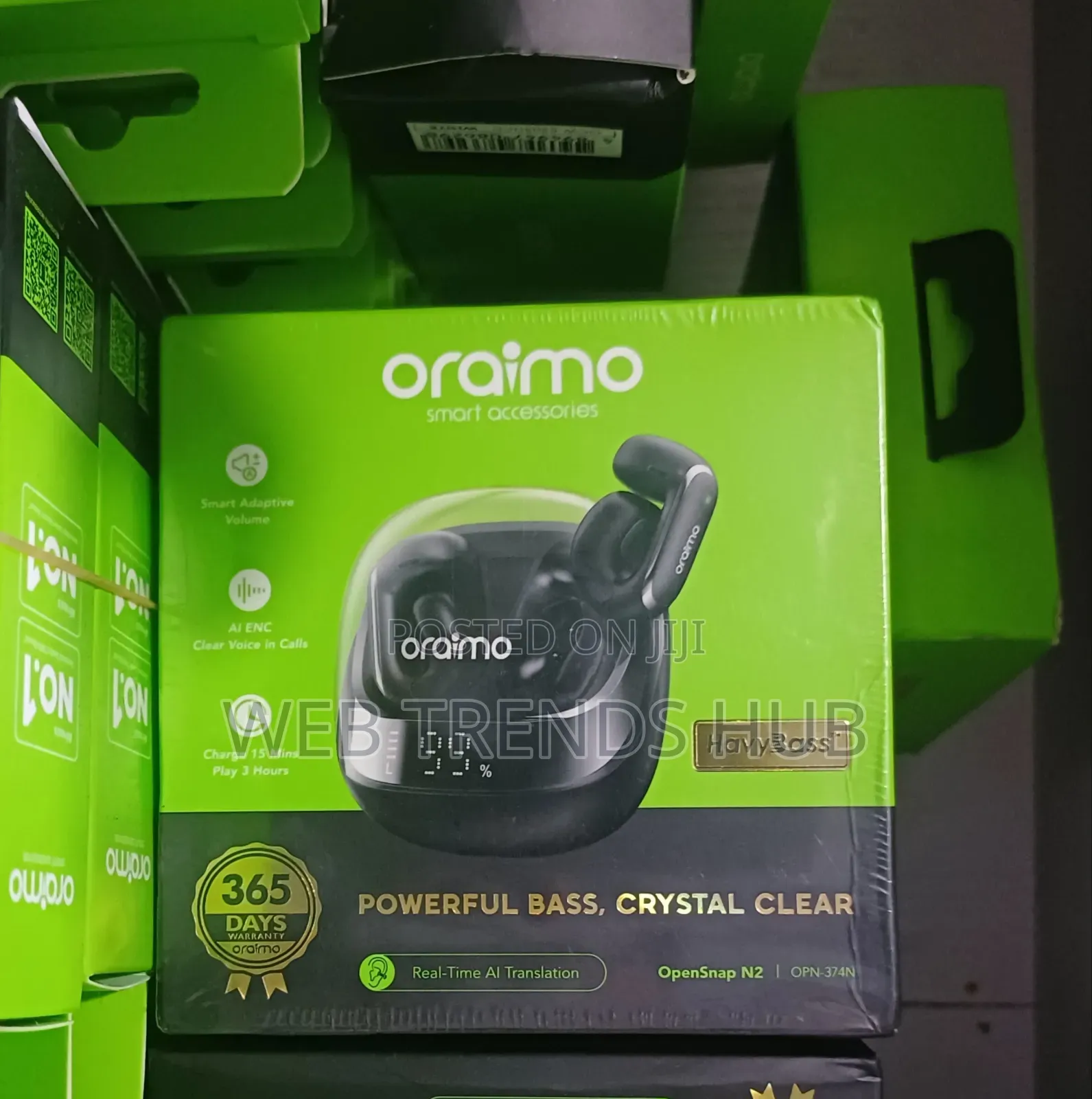 Oraimo OpenSnap N2 (OPN-374N) Earbuds - (LED Display Fast Charge)