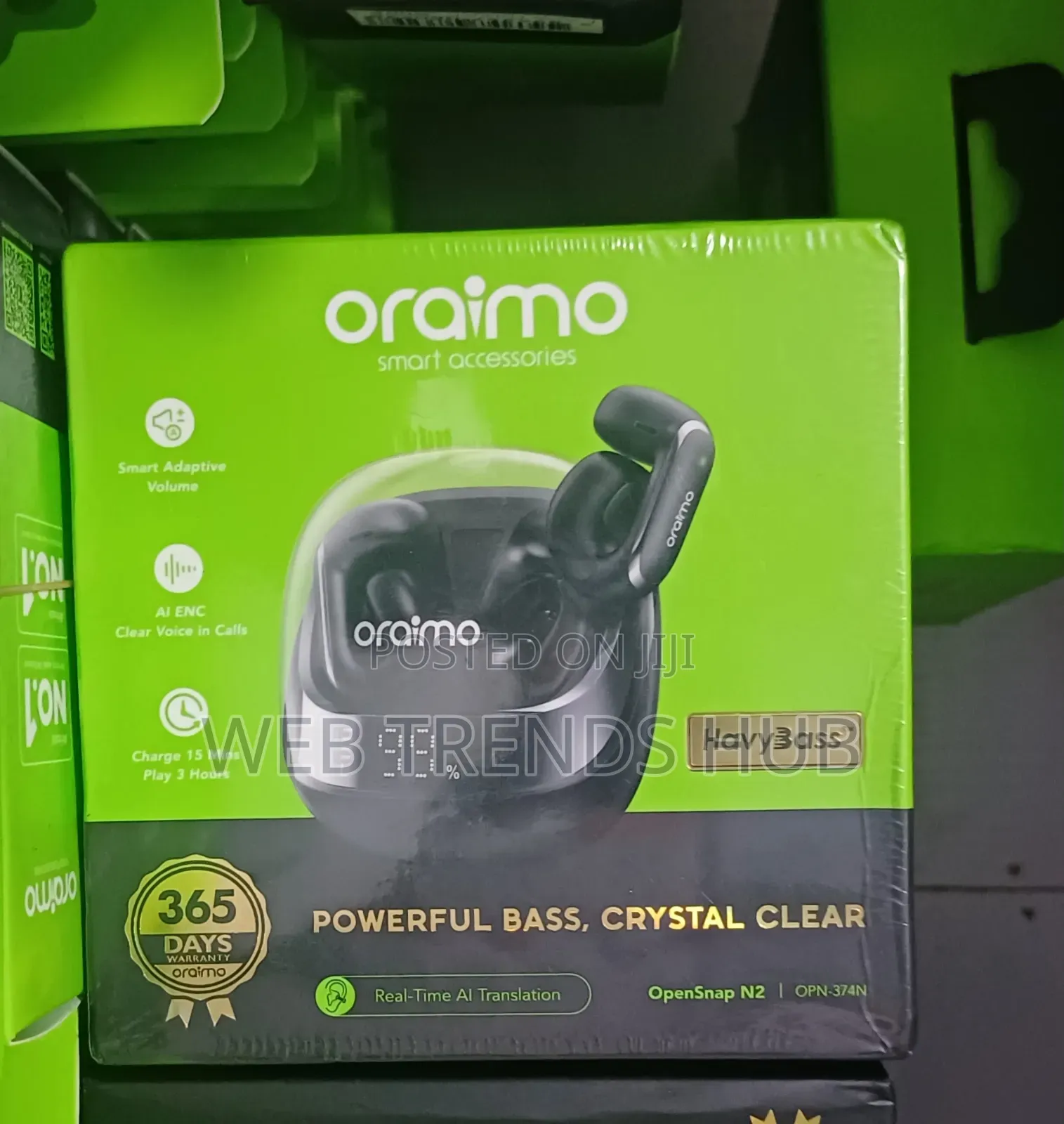Oraimo OpenSnap N2 (OPN-374N) Earbuds - (LED Display Fast Charge)