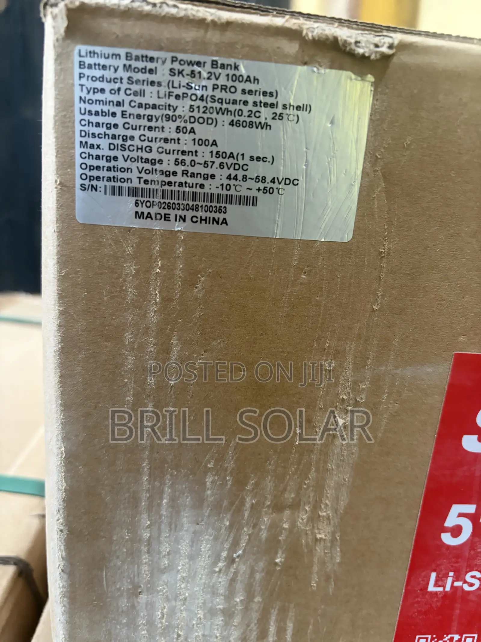 5.12kwh-51.2v Sako Solar Lithium Battery (Li-Sun Series)