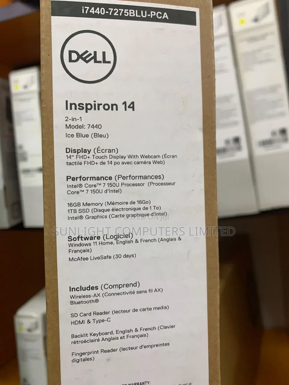 New Laptop Dell Inspiron 14 7440 2-in-1 1GB Intel Core 7 SSD 1T
