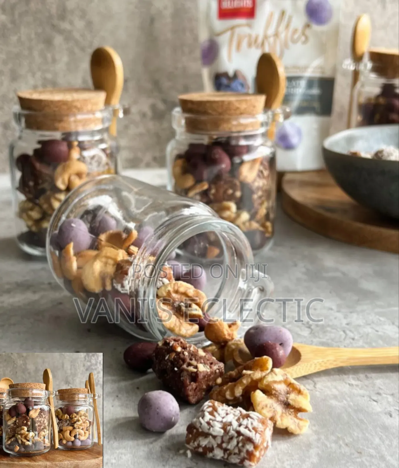 Holiday Fruit Nuts Jars With Lids