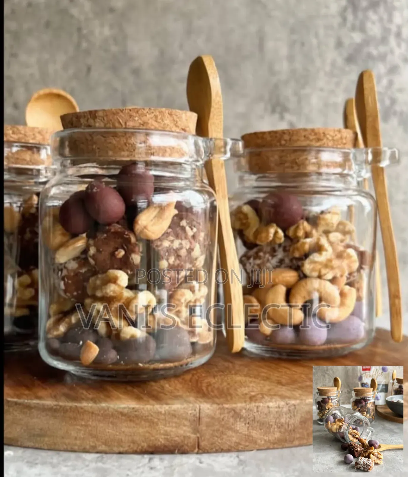 Holiday Fruit Nuts Jars With Lids